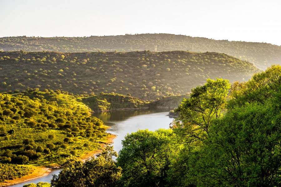 Fotografía de paisaje del rio Tajo en Monfragüe rio Tajo en el Parque Nacional de Monfragüe (Cáceres, Extremadura)